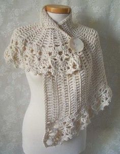 vintage crochet patterns white asymmetrical capelet crochet pattern pdf by berniolie ovjsrtw