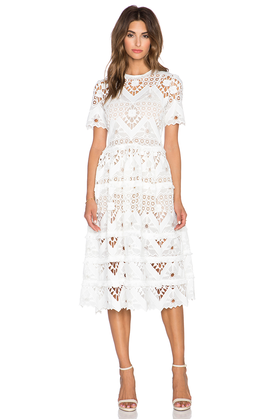 white crochet dress alexis benati crochet midi dress in white crochet xslucff