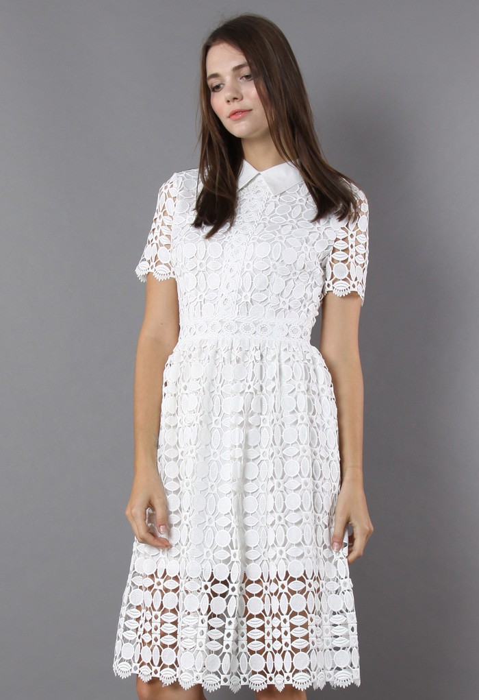 Wear White Crochet Dress the On V Day
