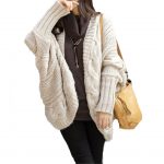 womens batwing cable knit cardigan waskipg