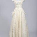 1950 Ruched Princess Vintage Wedding Gown