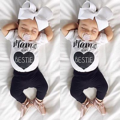 Newborn Infant Baby Boys Girls Bodysuit Romper Jumpsuit Outfits