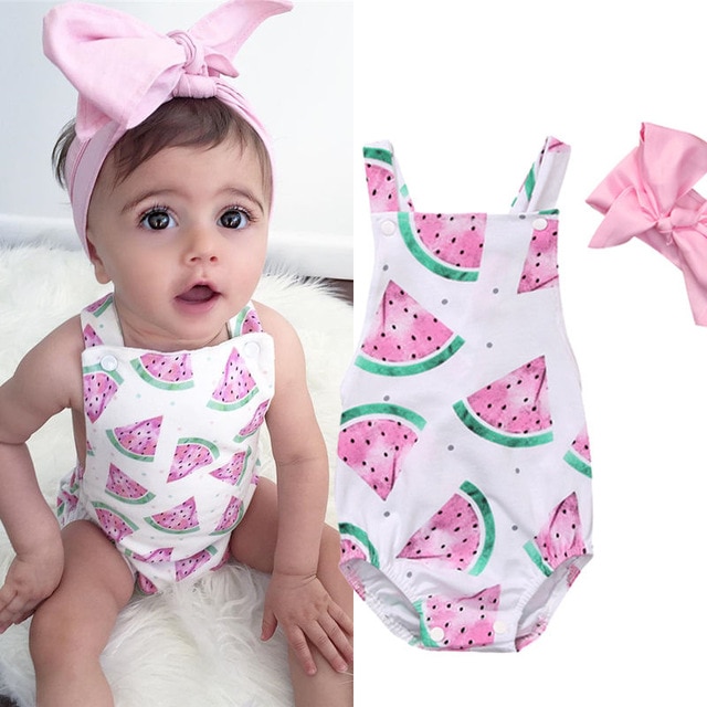 Infant Kid Girls Rompers Child Clothing UK Stock Newborn Baby Girls