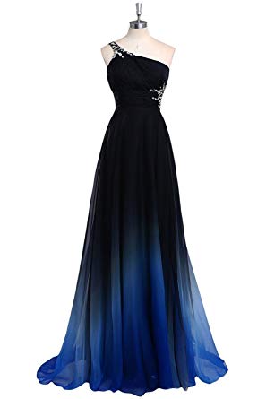 Amazon.com: HEIMO Women's Gradient Color Beaded Prom Dresses Chiffon