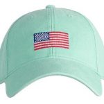 American Flag on Keys Green Needlepoint Hat u2013 Harding-Lane