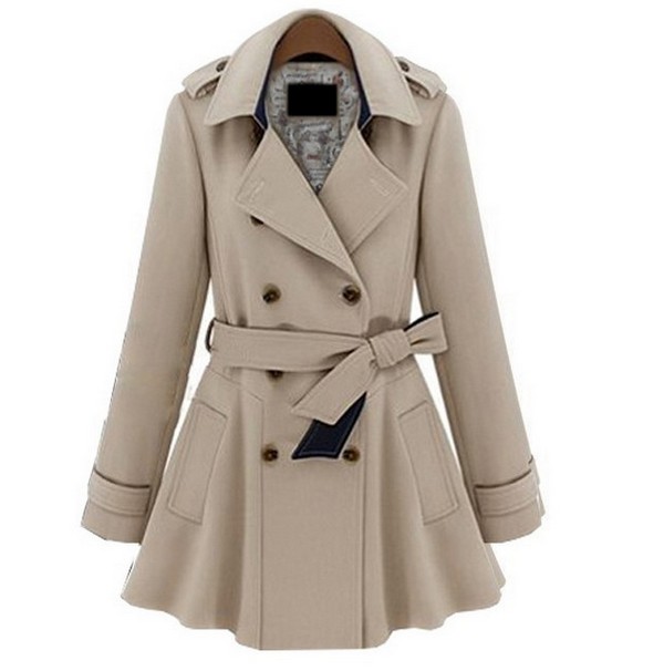 Plus Coats Women Jackets Slim Blue Beige Fashion Coat S M L Xl on Luulla