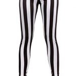 Black and White Striped Leggings by elope at Amazon Women's Clothing
