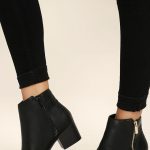Cute Black Booties - Ankle Booties - Pointed Toe Booties