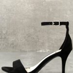 Black Heels - Single Sole Heels - Black Ankle Strap Heels