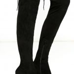 Chic Black Suede Boots - Black Over the Knee Boots - OTK Boots
