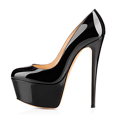 Amazon.com | Joogo Women Round Toe Platform Pumps Stiletto High