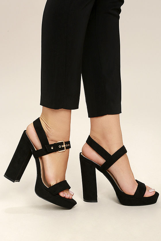 Black Platform heels for your classy  looks