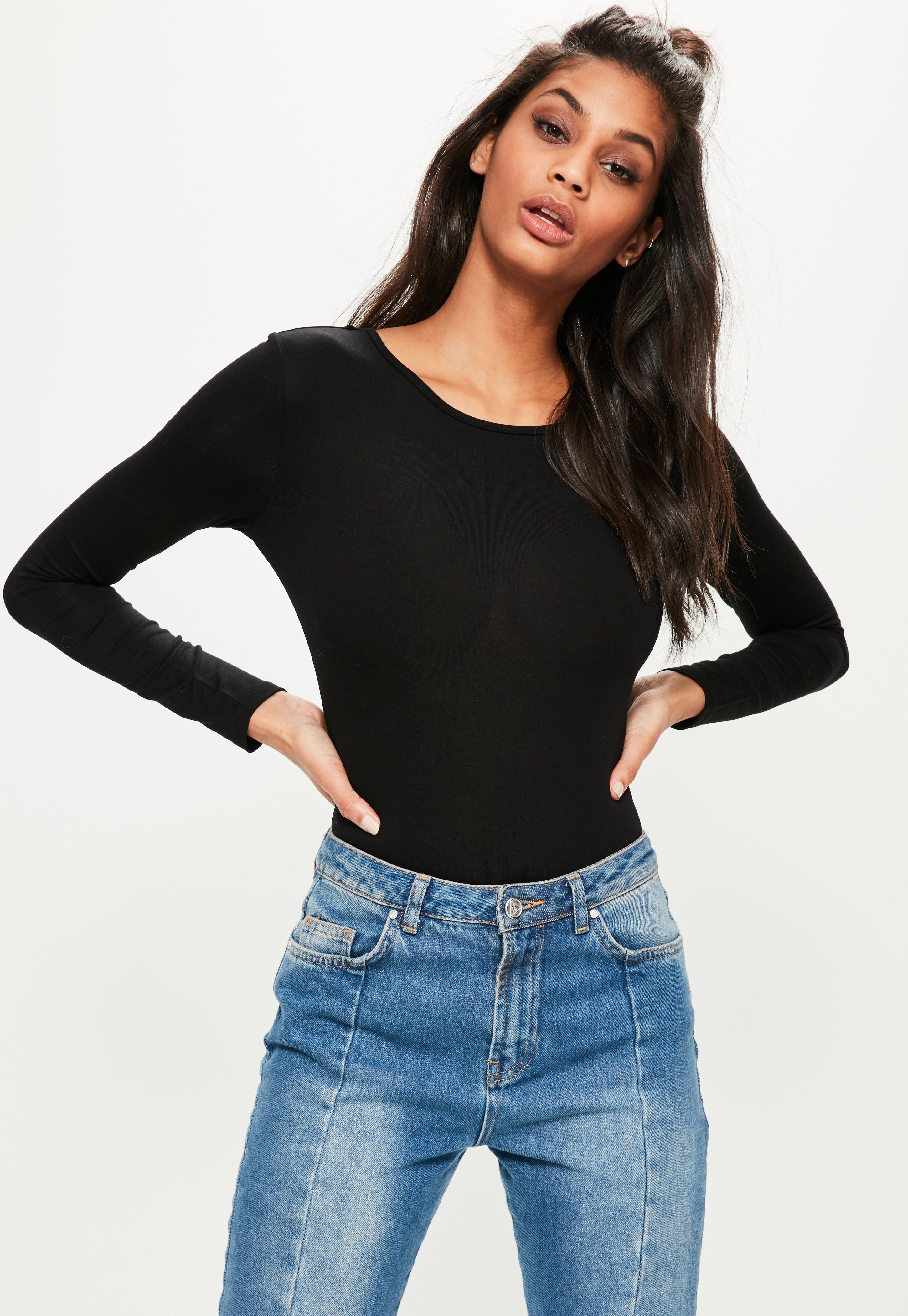 Black Tops | Plain Black Tops - Missguided