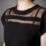2018 Summer Ladies Black Tops Chiffon Shirts Blouses Women Sheer