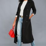 Chic Black Trench Coat - Long Trench Coat - Belted Coat