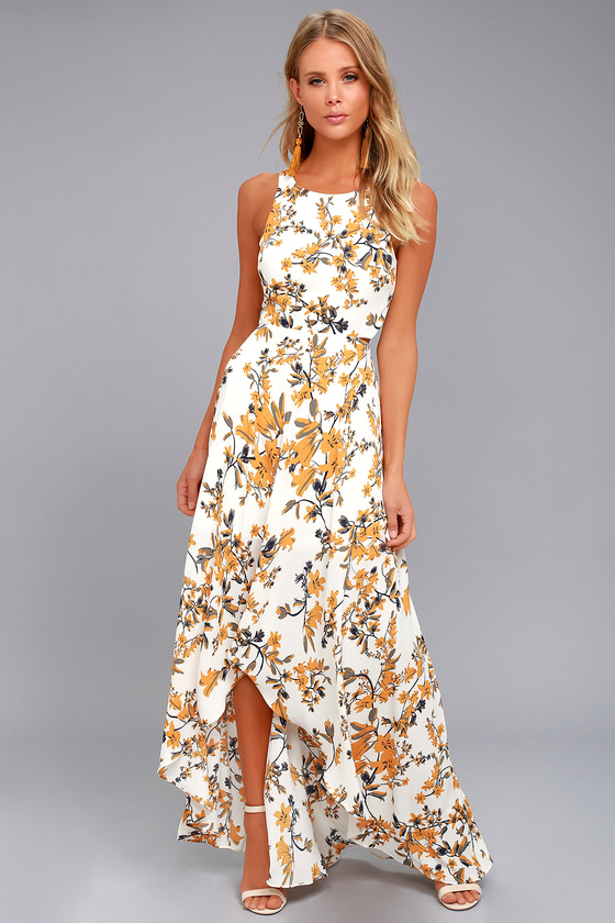 Ali & Jay Bohemian Rhapsody - High-Low Dress - Cream Maxi