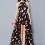 Sleeveless Floral Printed High Slit Bohemian Maxi Dress - OASAP.com
