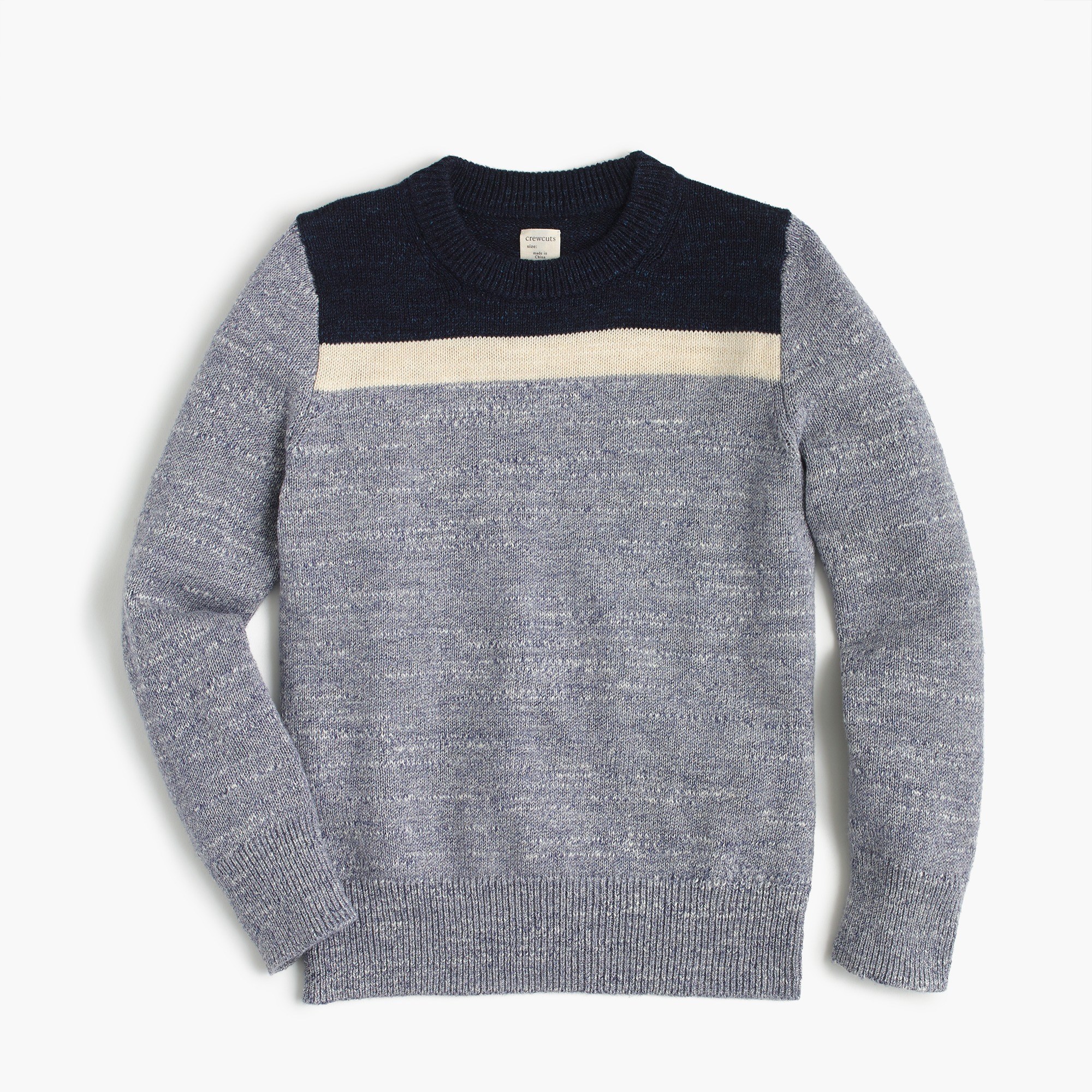 Boys' Colorblocked Cotton Crewneck Sweater - Boys' Sweaters | J.Crew
