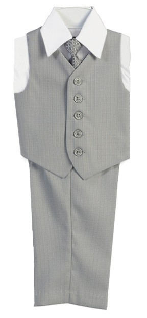 Boys Vest Set 4-Piece Vest Set with Pants Shirt and Tie All Colors