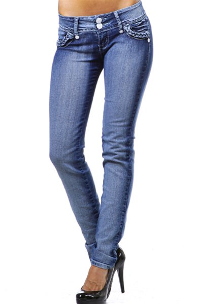 Booty Lifter Braided Brazilian cut Low Rise Skinny Jeans Skinny Jeans