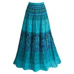 CATALOG CLASSICS Women's Peasant Skirt - Tiered Broom Style in