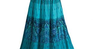 CATALOG CLASSICS Women's Peasant Skirt - Tiered Broom Style in