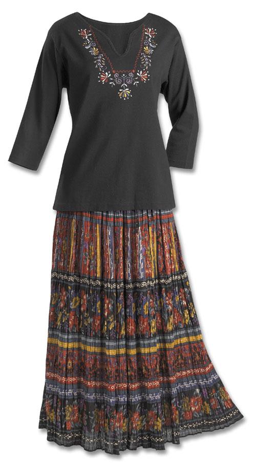 Crinkle Broomstick Skirt - Dresses & Skirts - Fashion