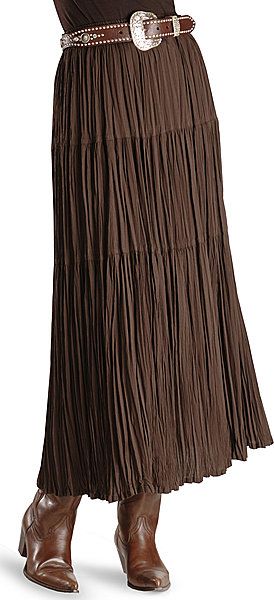 Cattlelac Broomstick Skirt - Brown I love this with the belt and