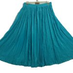 Turquoise Broomstick Skirt