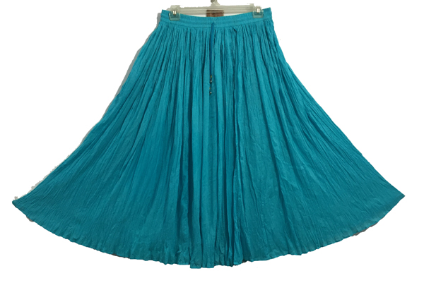 Turquoise Broomstick Skirt