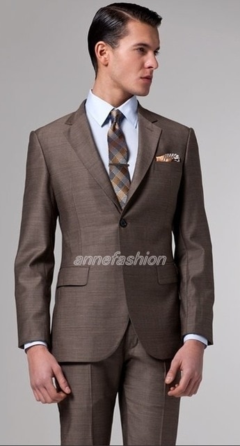 Free shipping Italian high quality worsted pure Wool suit Men