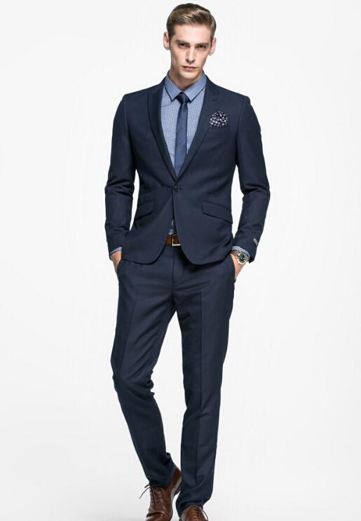 2019 Simple Solid Color Men'S Business Suits Men'S Career Suit Suit