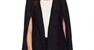 Amazon.com: Lyssé Women's Stretch Crepe Cape Jacket, Black, S: Clothing