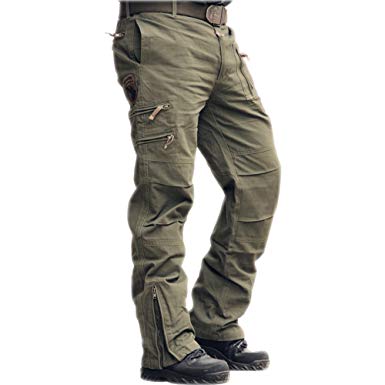 Amazon.com: sunsnow Men's 101 Airborne Cargo Pants Multi-Pockets