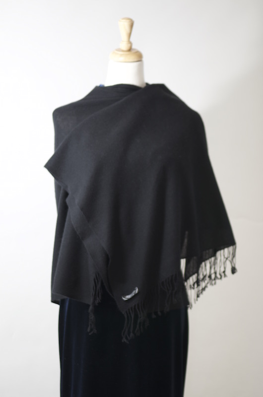 Black Glamore Cashmere Shawl-Scarf - Symrik