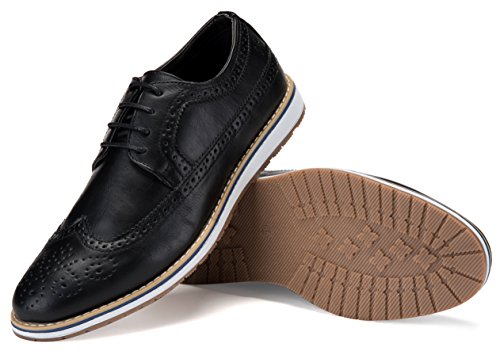 Mio Marino Mens Casual Shoes - Wingtip Oxford - Dress Shoes for Men