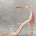 Stunning Silver Heels - Champagne Heels - Ankle Strap Heels