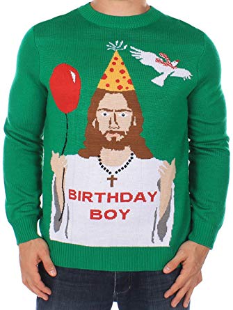 Amazon.com: Tipsy Elves Men's Ugly Christmas Sweater - Happy