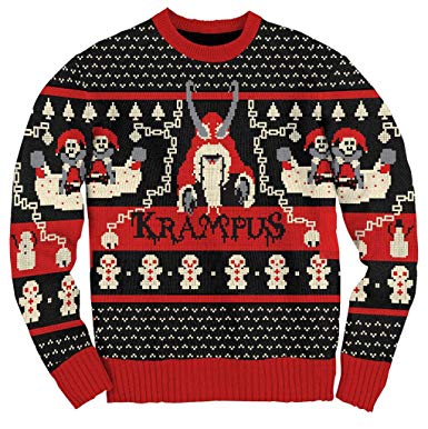 Amazon.com: Ripple Junction Krampus Knit Ugly Christmas Sweater