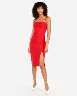 Front Slit Sheath Dress | Express