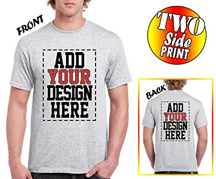 Amazon.com: Custom 2 Sided T-Shirts - Design Your OWN Shirt - Front
