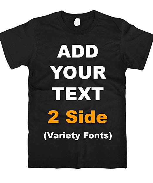 Amazon.com: Custom T Shirts Front & Back Add Your Text Ultra Soft