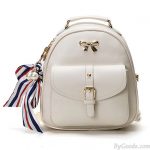 Cute Bow College Multifunction Lady's Bag Front Belt Handbag Metal