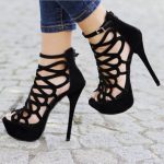 shoes, cut out heels, black high heels, cute high heels, high heels