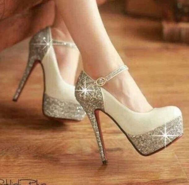 shoes, beautiful, glitter, glitter shoes, prom shoes, cute high