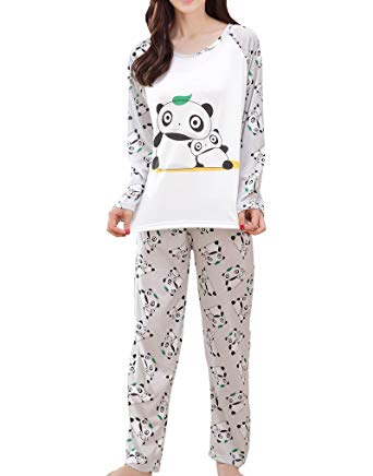 Amazon.com: MyFav Big Girls Cute Panda Pajama Set Casual Comfy