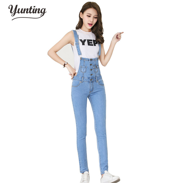 Denim Dungarees Salopette for Women Rompers Womens Jumpsuit 2018