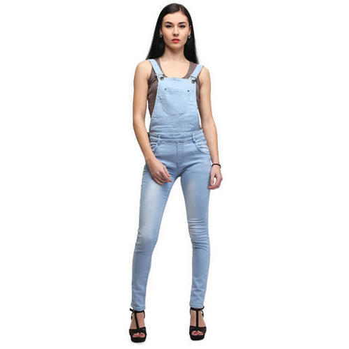 Full Length Plain Ladies Denim Dungaree, Rs 450 /piece, Arangers