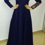 FatimaBi Plus size Fashion Indian Designer Engagement Blue Anarkali