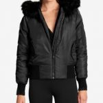 DKNY Faux-Fur-Trim Down Bomber Jacket - Coats - Women - Macy's